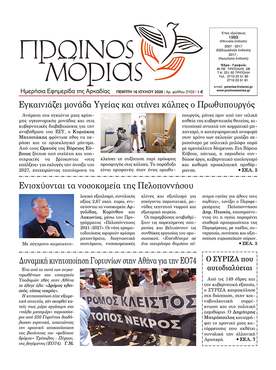 ENTYPOS PROINOS MORIAS